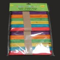 TOM-A068 Popsicle Sticks Assorted colors 100PCS