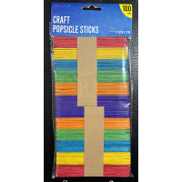 A068 Popsicle Sticks Assorted colors 100PCS